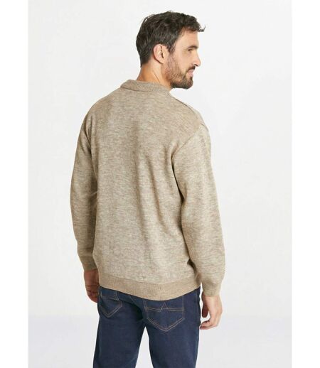 Gilet col V boutonné manches longues laine