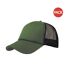 Lot de 2  casquettes rapper adulte olive / noir Atlantis