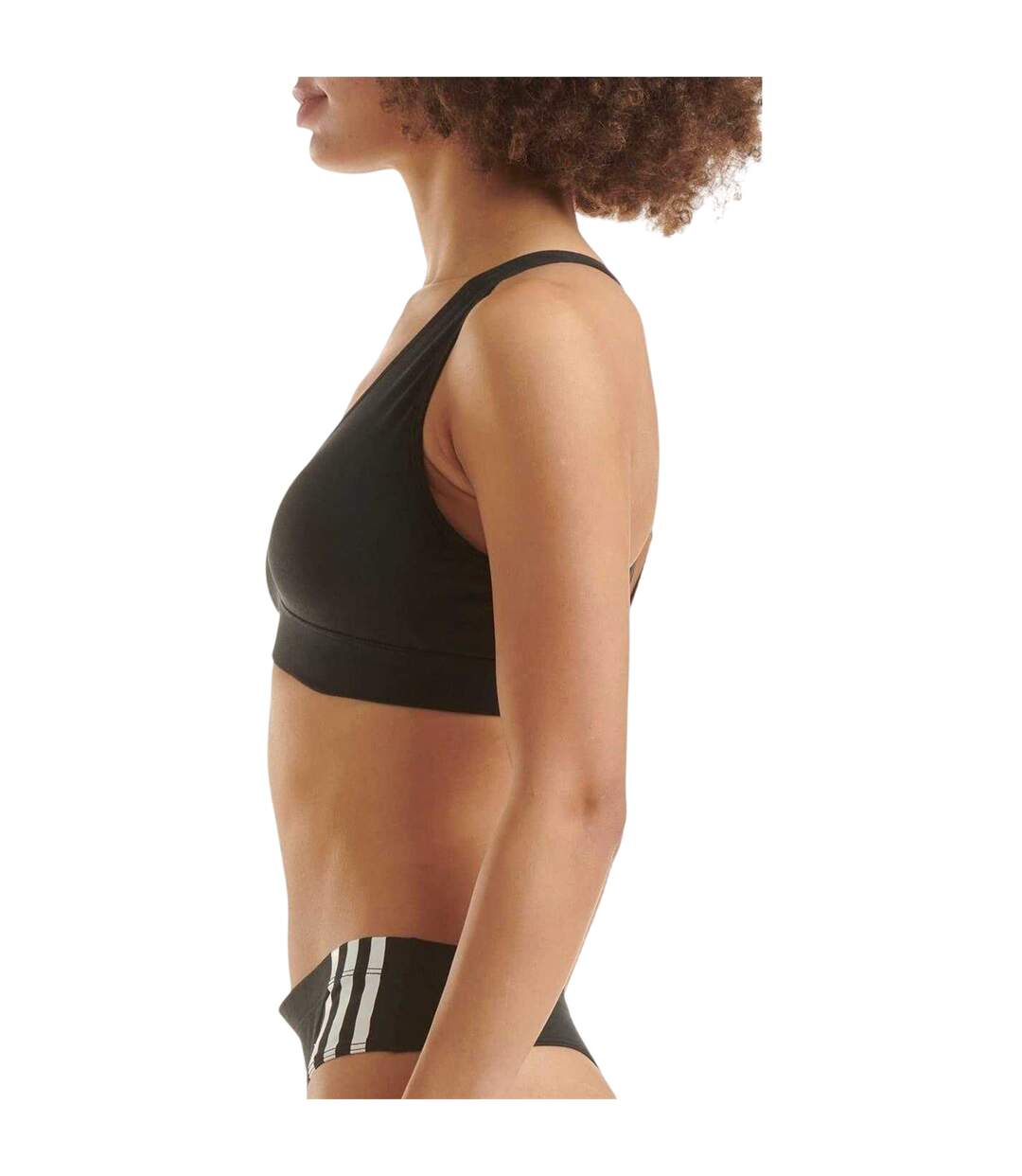 Womens/ladies Cotton Blend Comfort Bra Black Adidas-2