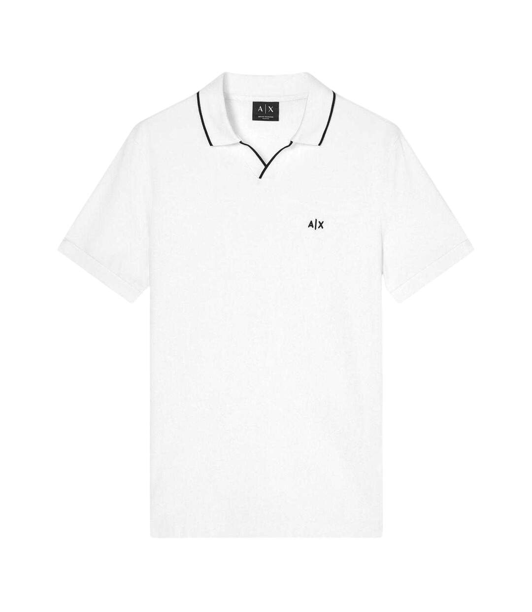 Mens Logo Polo Shirt Off White Armani Exchange-2