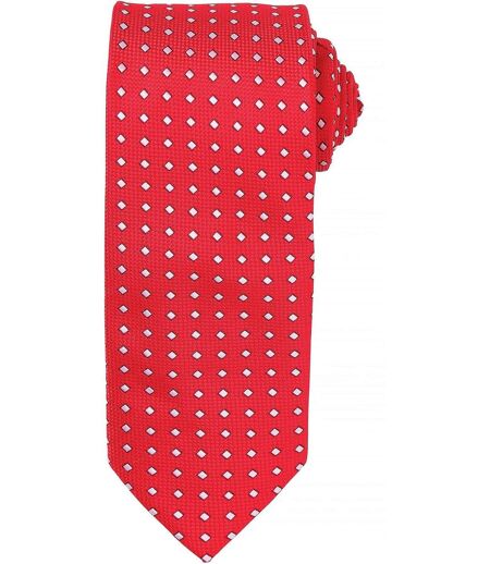 Cravate à motifs carrés - PR788 - rouge