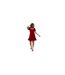 Robe Courte Manches Courtes Femme Rouge Brave Soul-1
