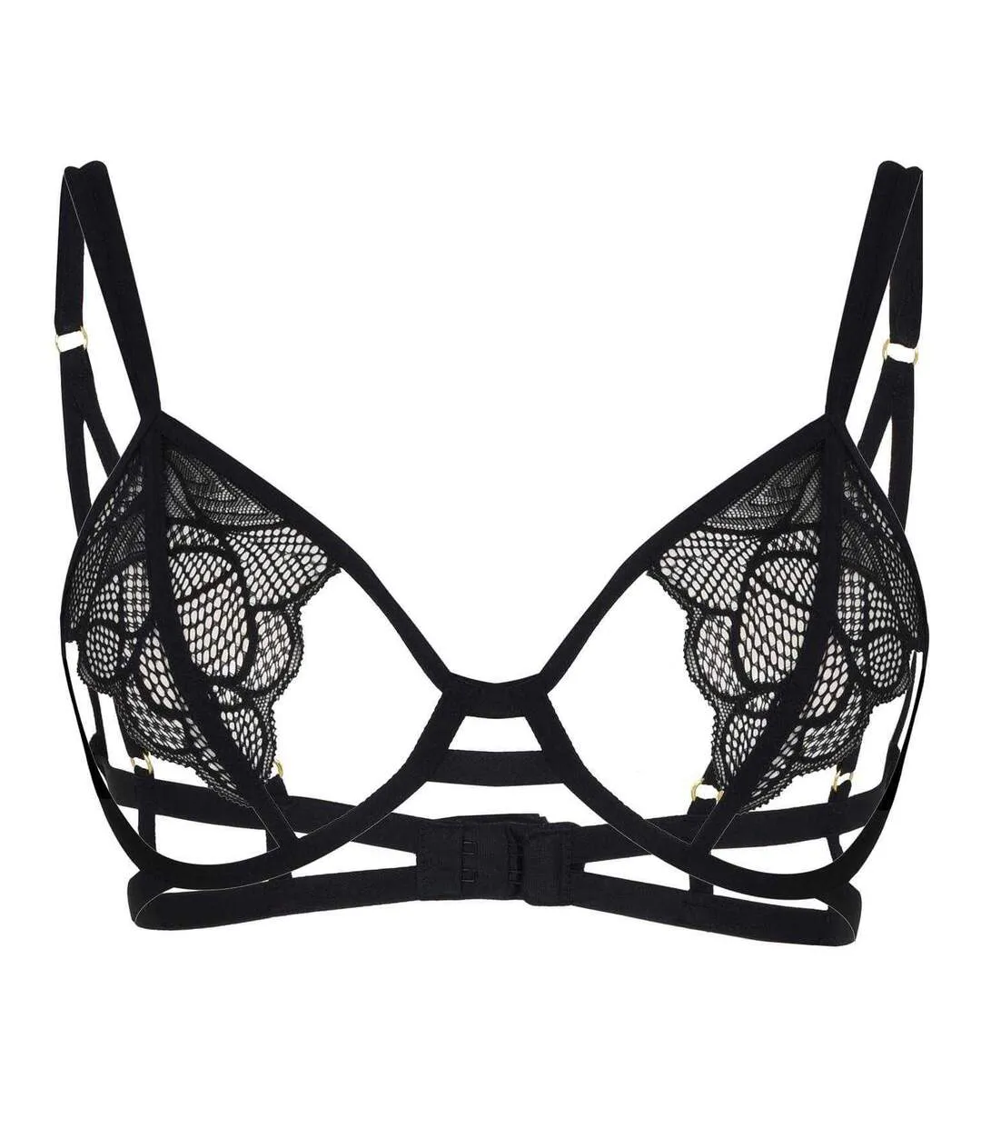 Womens/ladies Cut Out Lace Bra Black Bluebella-1