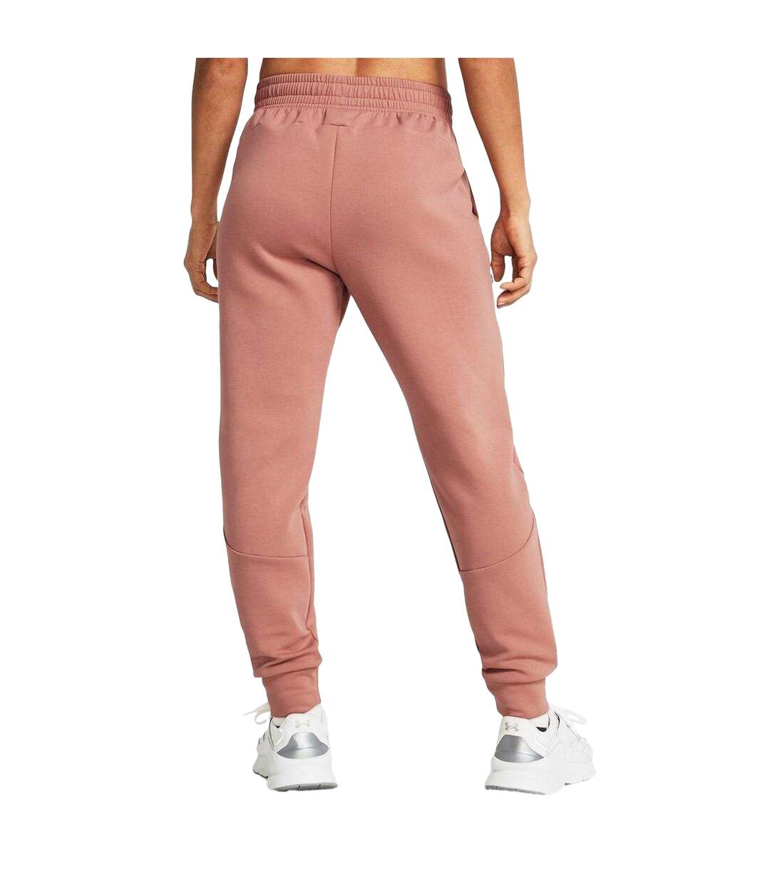 Womens/ladies Unstoppable Fleece Athletic Joggers Pink Under Armour-3