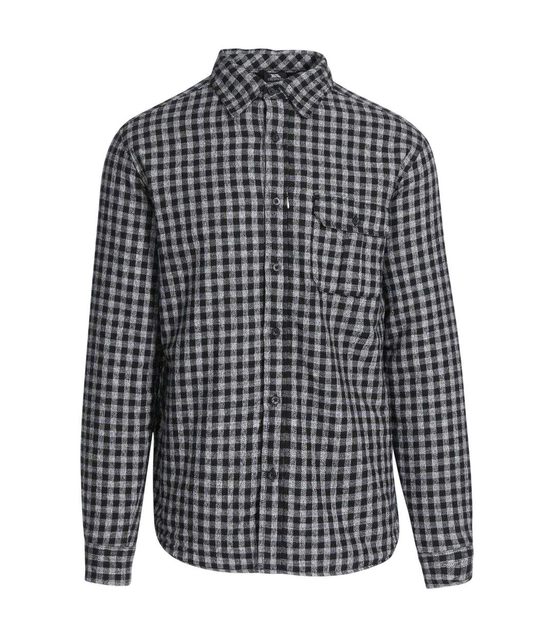 Mens Checked Regular Shirt Black Trespass-2