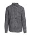 Mens Checked Regular Shirt Black Trespass-2