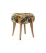Tabouret Imprimé en Velours Sango 40cm Ocre-1