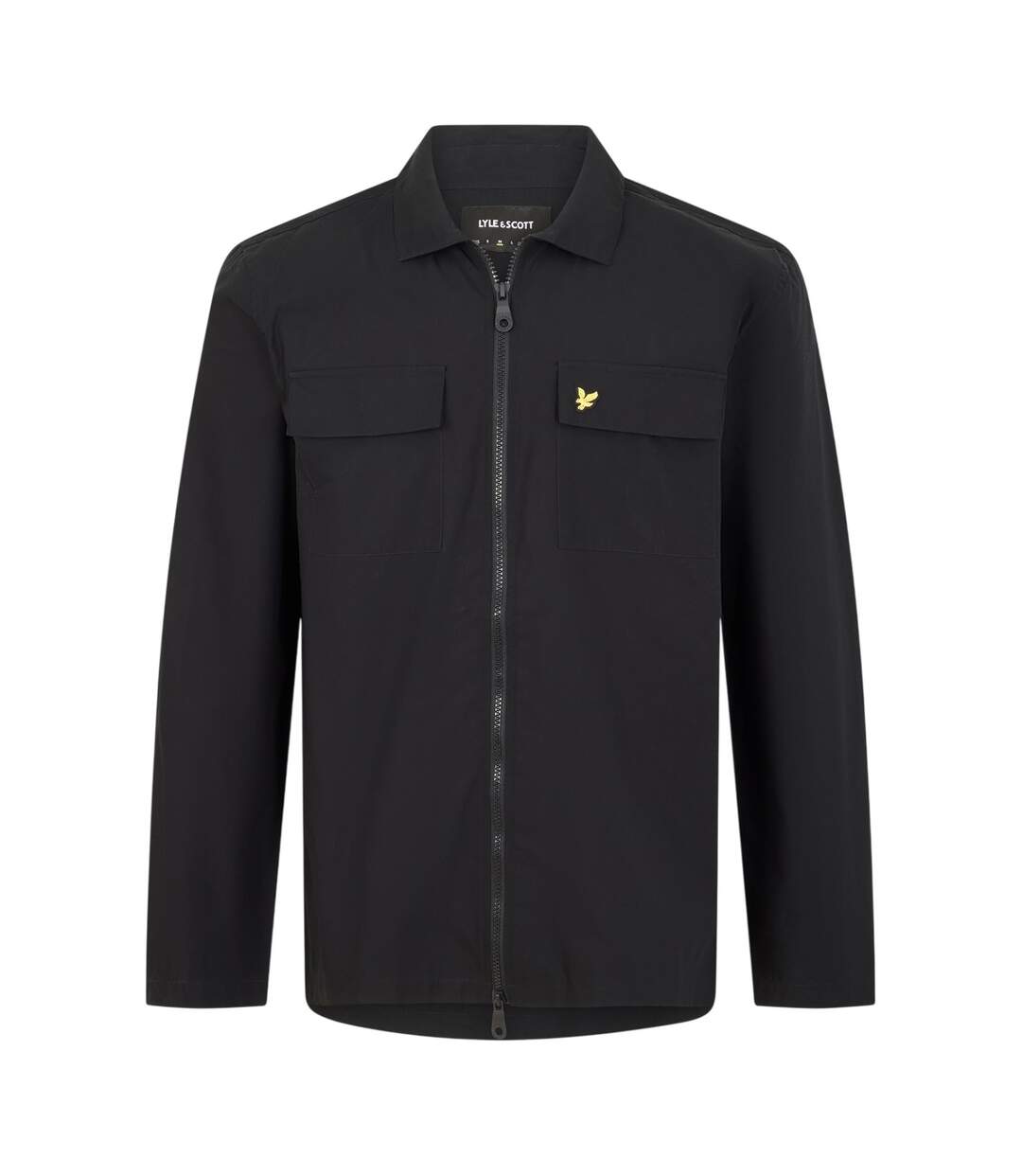Veste-chemise Unie À Fermeture Éclair Homme Noir Lyle & Scott-1