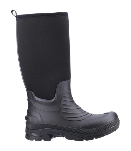 Unisex adult kenwood neoprene wellington boots black Cotswold