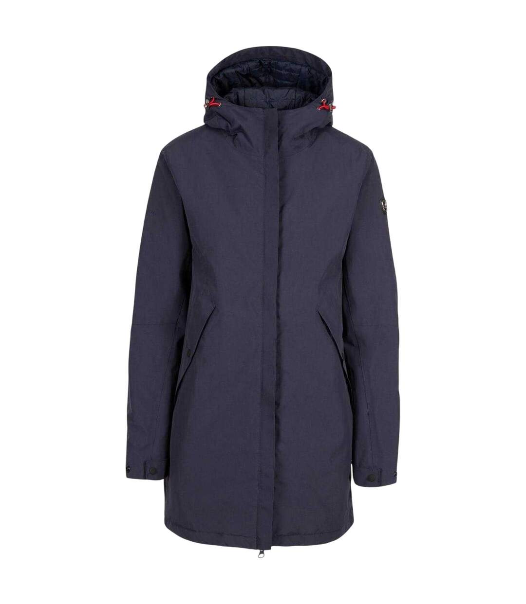 Womens/ladies Overcast Press Stud Raincoat Navy Trespass-2