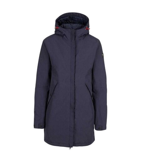 Womens/ladies Overcast Press Stud Raincoat Navy Trespass