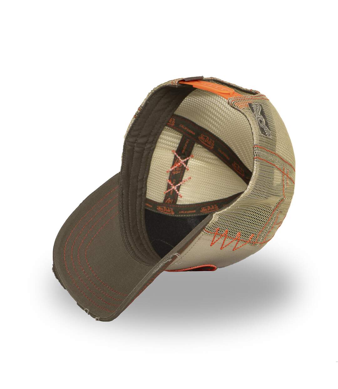 Casquette trucker avec filet adulte effet usé et patch brodé Used Vondutch-5