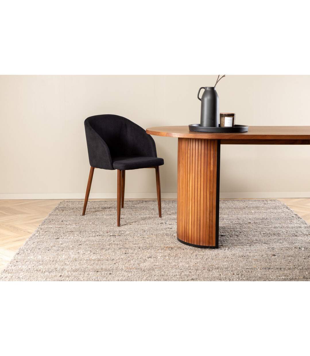 Tapis Déco en Laine Loump 200x300cm Gris & Beige-3
