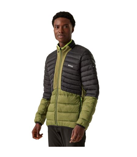 Mens Leedre Colour Block Hybrid Jacket Nephrite Green Black Regatta