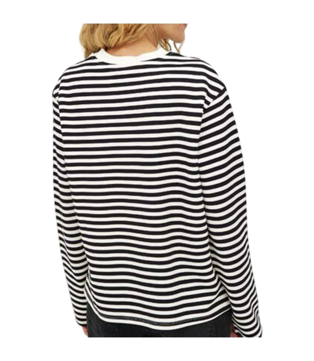 Haut Manches Longues Motif/style À Rayures Femme Crème Noir Brave Soul-2