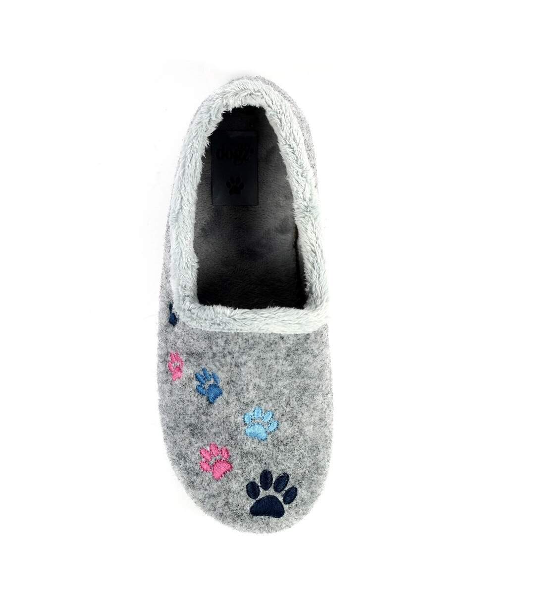 Chaussons charley femme gris Lazy Dogz-4