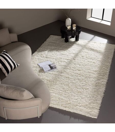 Tapis Rectangulaire en Laine Leiko 160x230cm Naturel