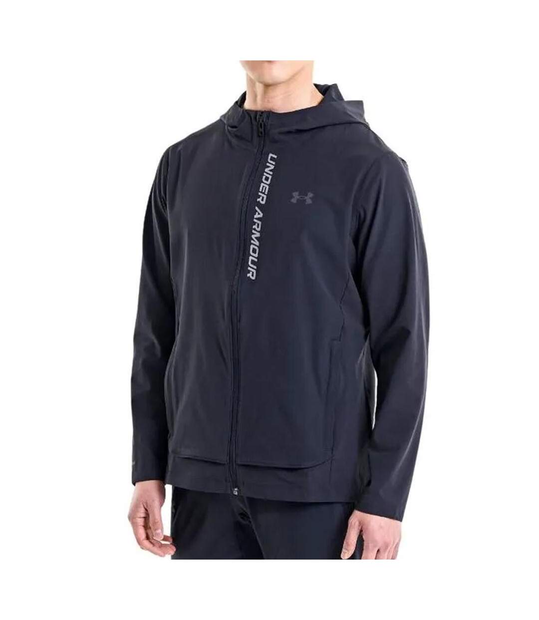 Sweat zippé marine homme under armour outrun-1