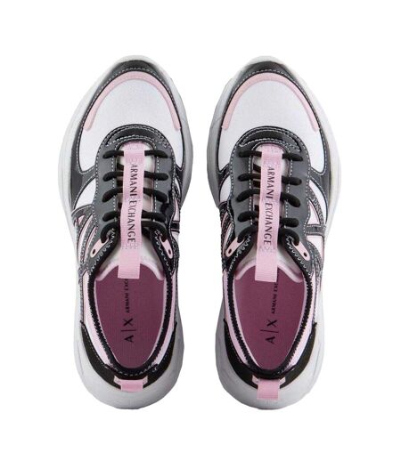 Baskets Femme Blanc Noir Rose Armani Exchange