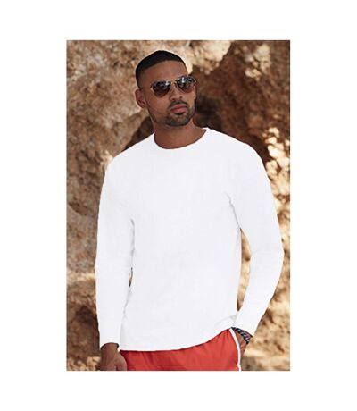 T-shirt À Manches Longues Homme Blanc Universal Textiles