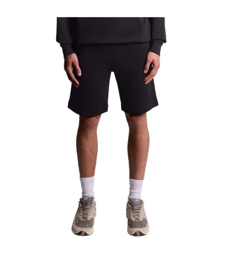 Mens Fleece Plain Sweat Shorts Jet Black Lyle & Scott