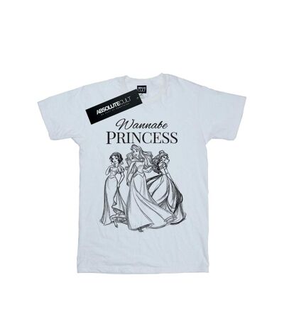 Disney Princess Womens/Ladies Wannabe Princess Cotton Boyfriend T-Shirt (White)