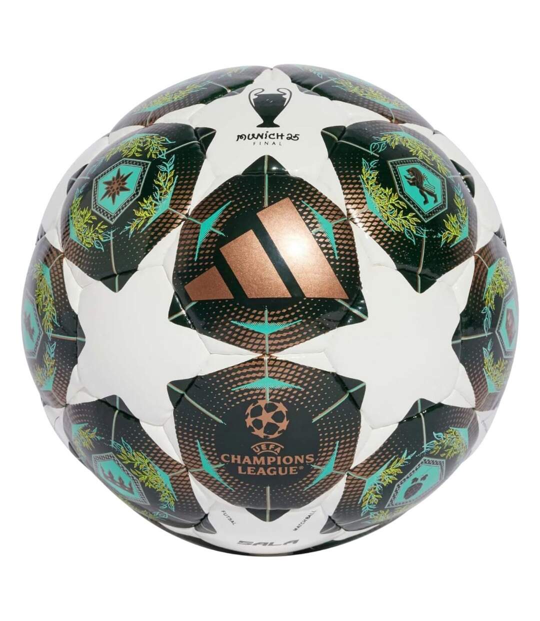 Ballon De Futsal Motif/style Ligue Des Champions De L´uefa Pro Sala Taille 4 Blanc Vert Adidas-1
