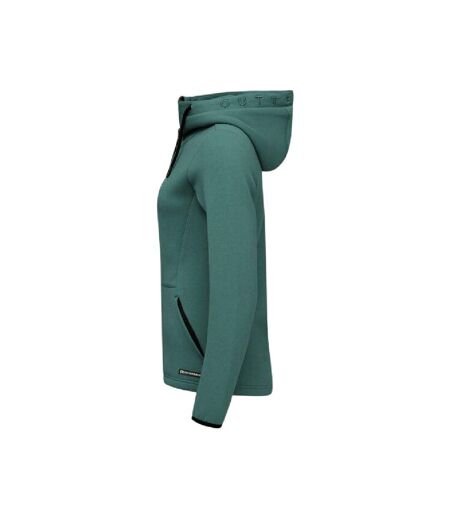 Womens/ladies Pemberton Lightweight Full Zip Hoodie Pine Green Cutter & Buck