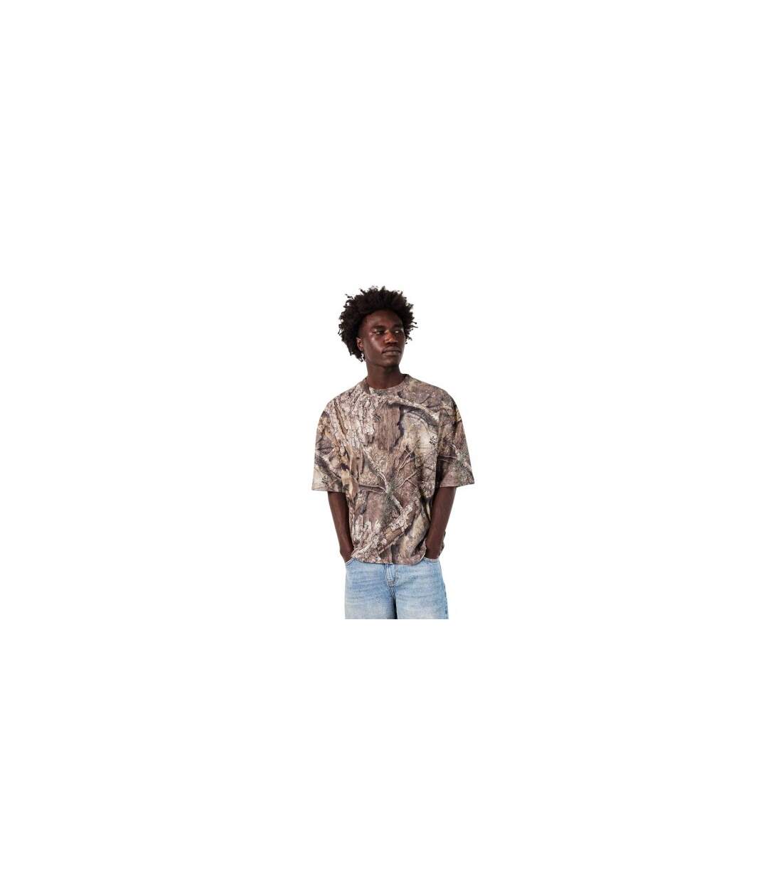 Mens Camo Oversized T-shirt Green Camo Represent-1