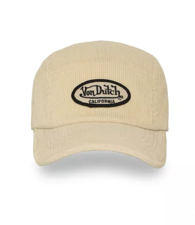Casquette 5 panneaux  adulte en velours cotelé avec patch Velvet Vondutch