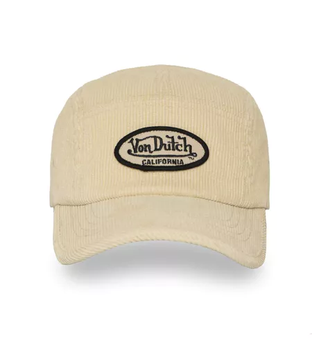 Casquette 5 panneaux  adulte en velours cotelé avec patch Velvet Vondutch