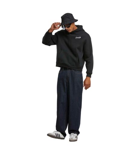 Mens Dark Romance Back Print Fluffy Hoodie Sweat À Capuche Duveteux Noir Mister Tee