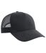 Unisex Adult Rapper 5 Panel Suede Sustainable Trucker Cap Black Atlantis-2