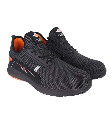 Unisex adult safety trainers black Lee Cooper