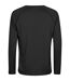 Tee Jays Mens CoolDry Long-Sleeved Crop T-Shirt (Black) - UTBC5123