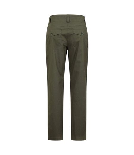 Womens/ladies coastal stretch regular trousers khaki green Mountain Warehouse
