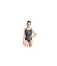 Womens/ladies Bar Logo One Piece Swimsuit Black Adidas-1