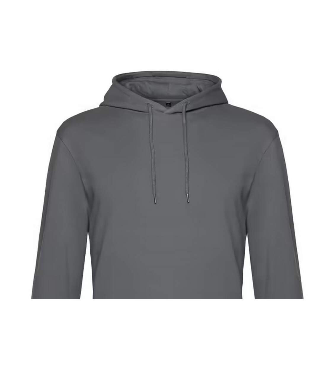 Sweat À Capuche Motif/style Uni Homme Gris B&C-2