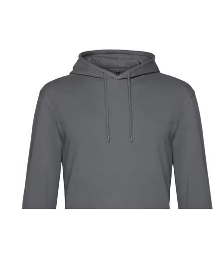 Sweat À Capuche Motif/style Uni Homme Gris B&C