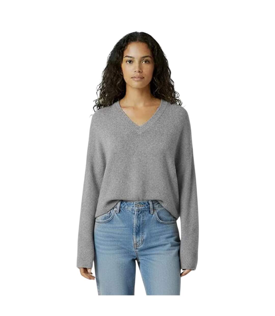 Womens/ladies Drop Shoulder Jumper Charcoal Jack Wills-4