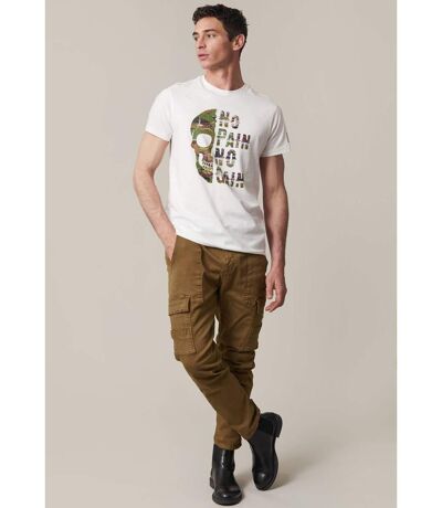 T-Shirt col rond avec tête de mort motif camouflage CONNOR