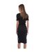 Robe Mi-longue Motif/style Sportif Femme Noir Off White-3