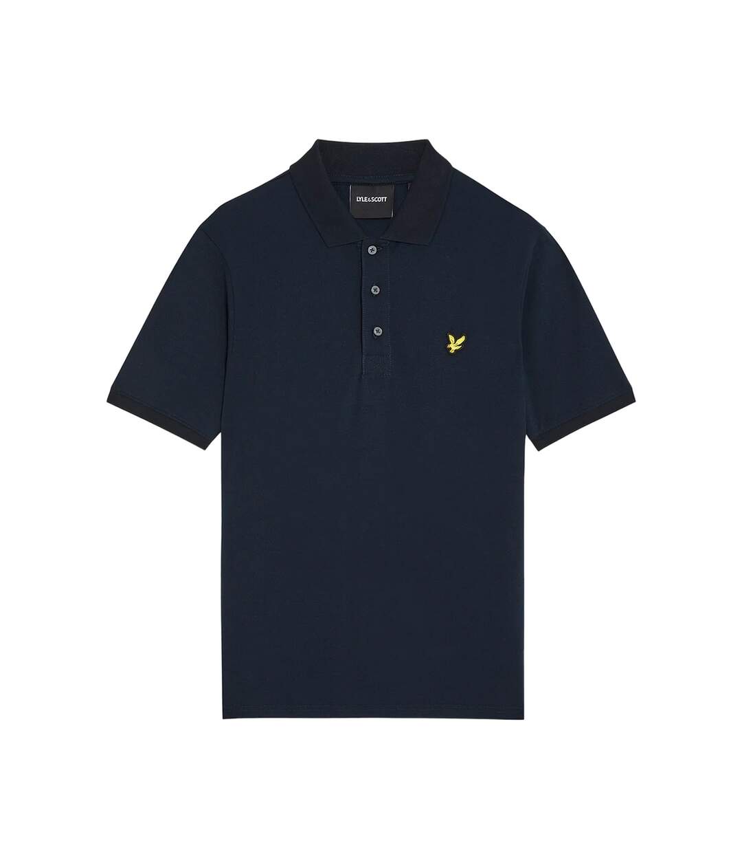 Polo uni pour hommes marine foncée Lyle & Scott-1