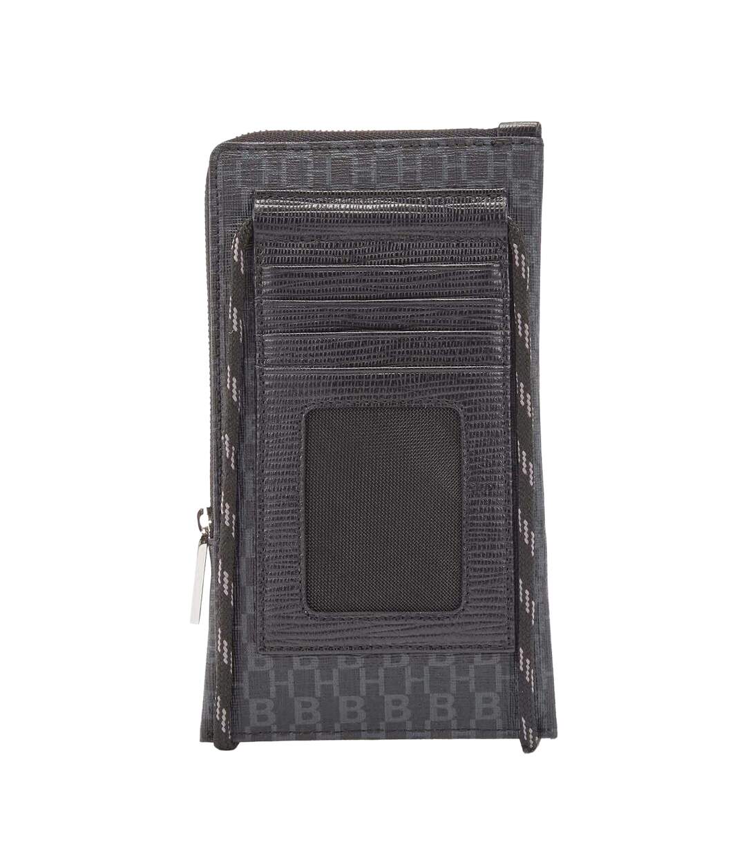 Mens Metropole Leather Mobile Phone Holder One Size Black Boss-2