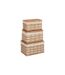 Lot de 3 Malles en Rotin Rosy 59cm Naturel-1