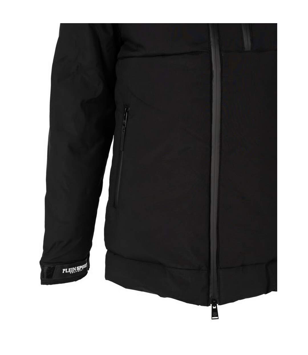 Doudoune Matelassée Motif/style Circulaire Homme Noir Plein Sport-3