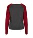 T-shirt Manches Longues Motif/style Contrasté Femme Charbon Bordeaux Urban Classics-2