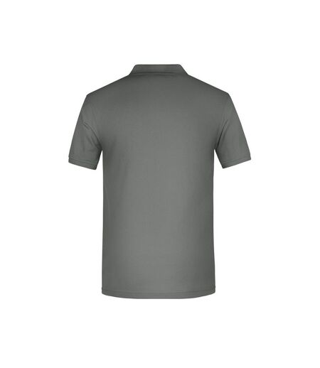 Polo Bio Workwear Homme Gris Foncé Uni James And Nicholson