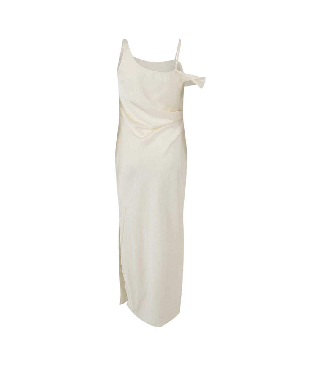 Robe Mi-longue Bretelles Fines Valeska Femme Crème Edited-3