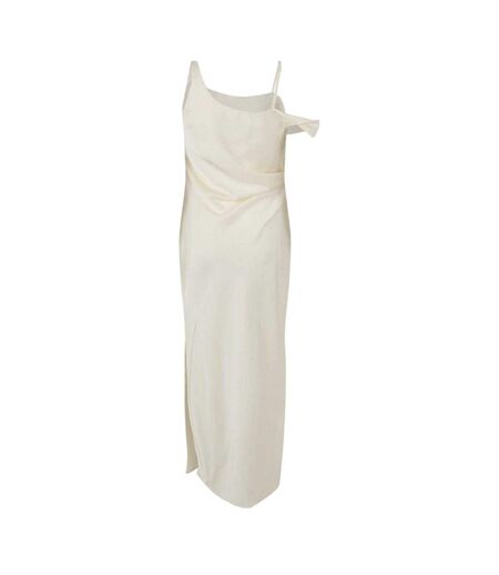 Robe Mi-longue Bretelles Fines Valeska Femme Crème Edited
